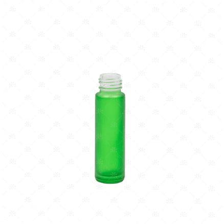 10 ml-es (5 darab) Deluxe zöld matt Roll-on üveghengerek (!!!CSAK ÜVEGEK!!!)