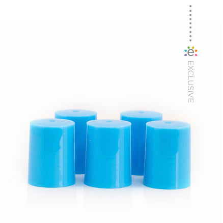 Műanyag kupakok (5 darab) Roll-on üveghengerhez ,Sellő farka (Zöldeskék)