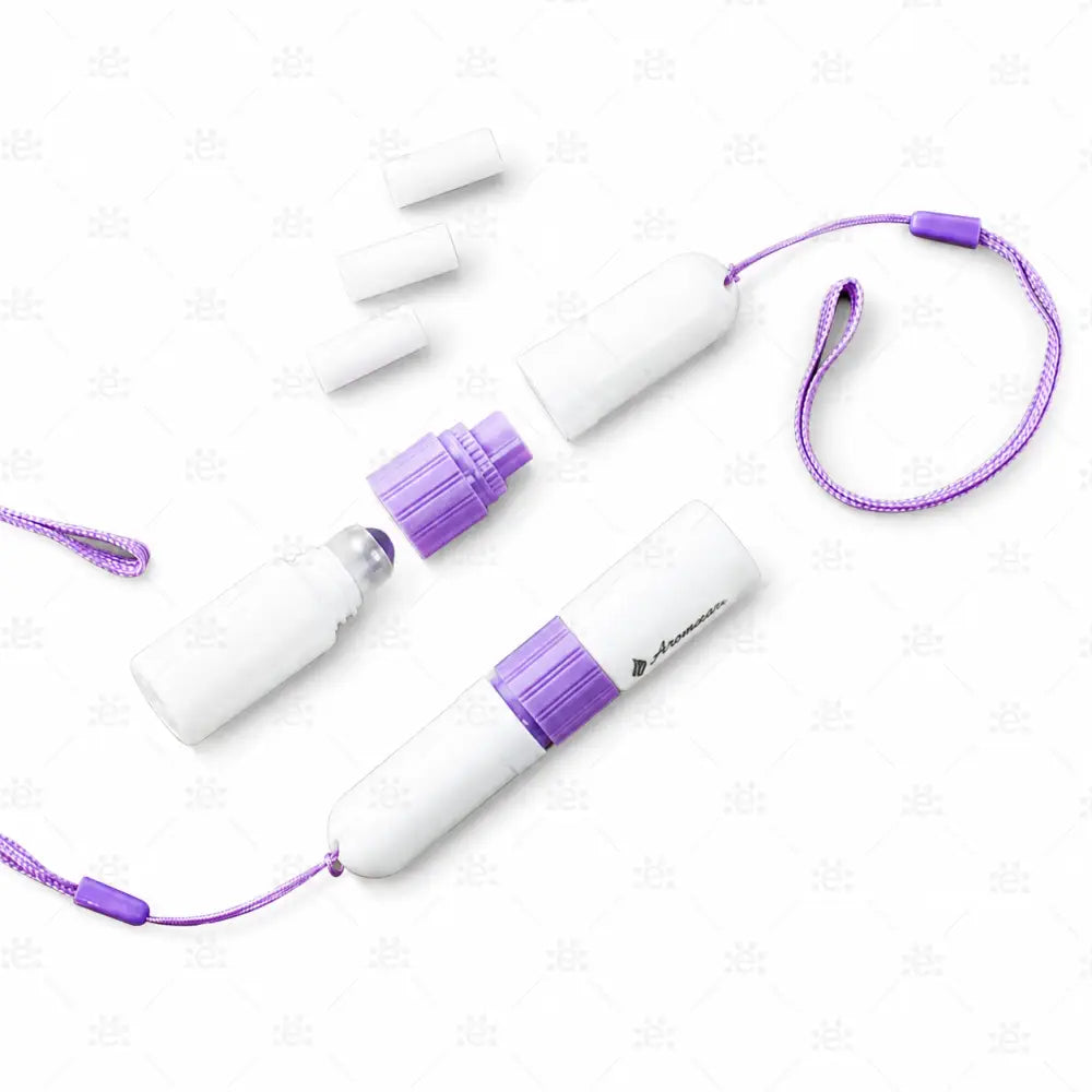 2-in-1 Roller Bottle with Inhaler Stick - Purple