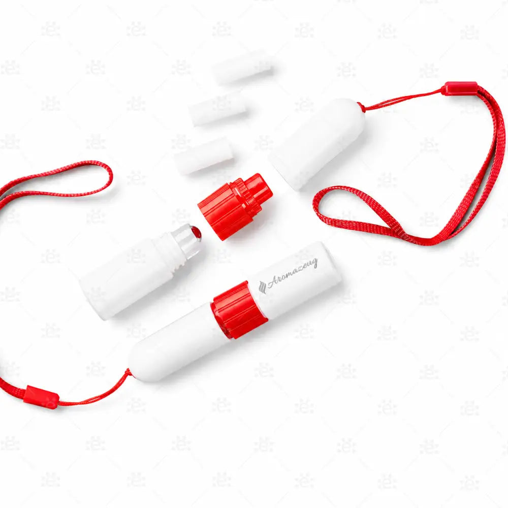 2-in-1 Roller Bottle with Inhaler Stick - Red