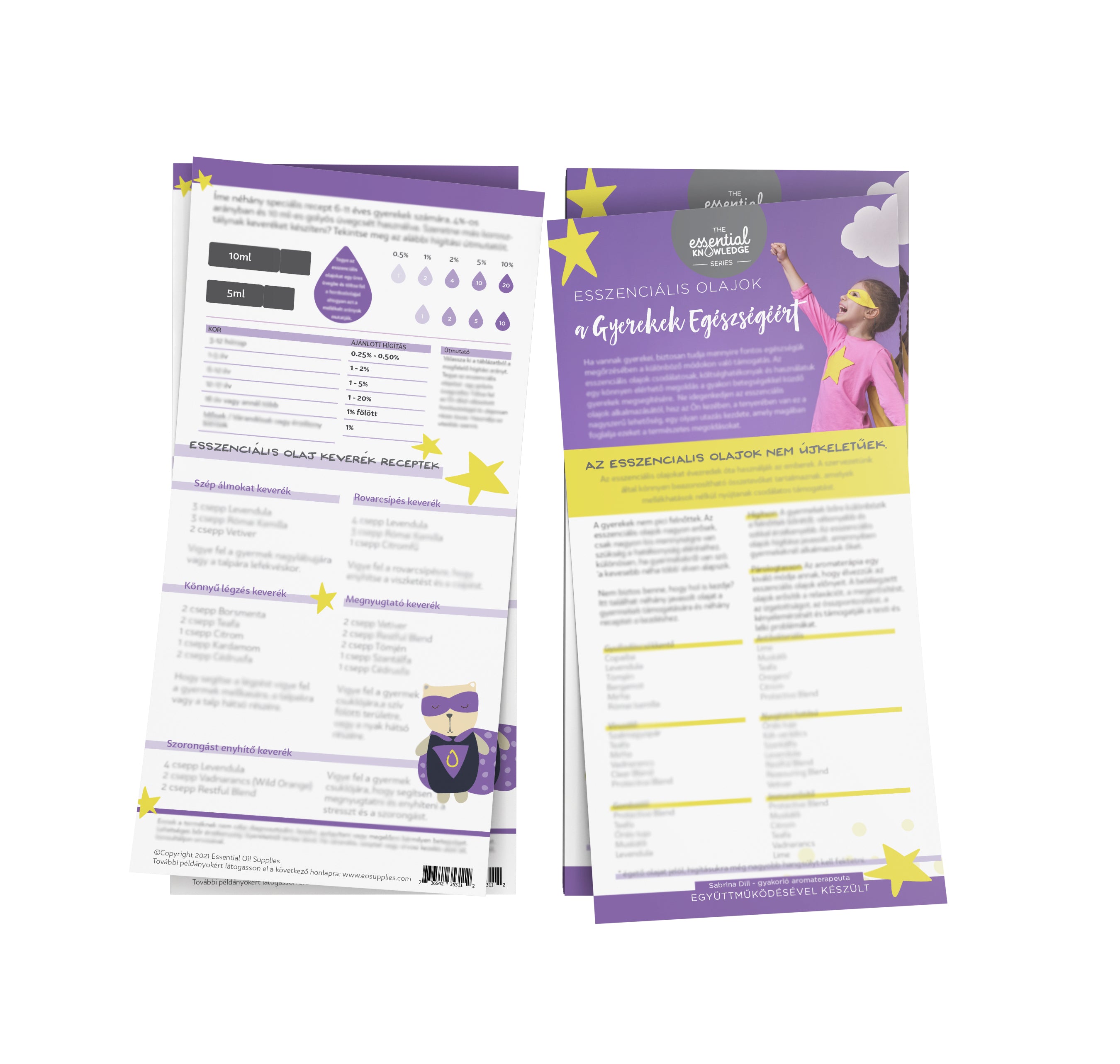 Információs Kártyacsomag (25 darab)- Gyermekek egészségéért- MAGYAR NYELVŰ (2 oldalas) Essential Knowledge sorozat