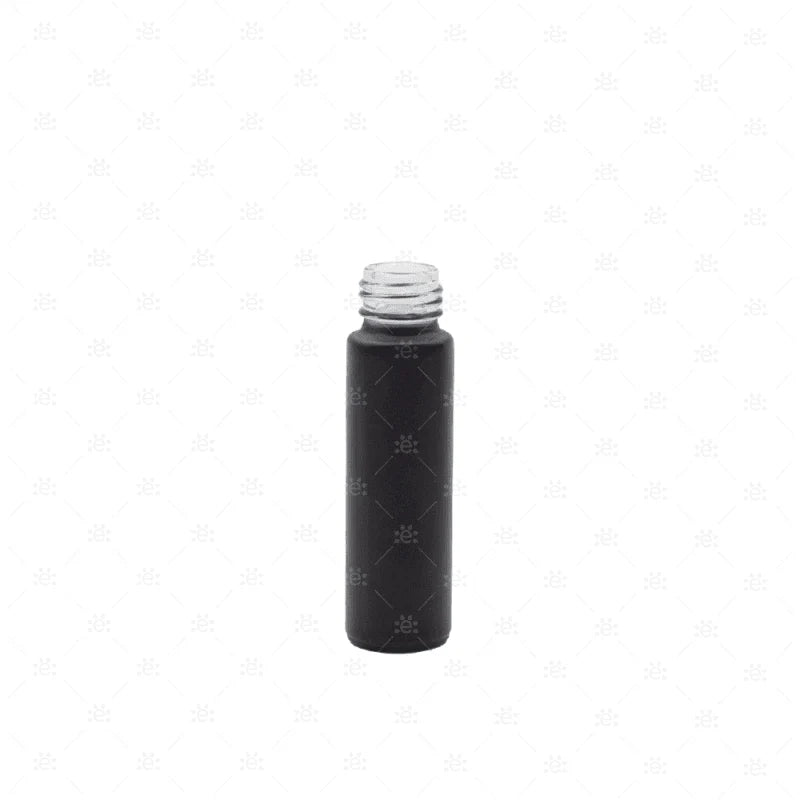 10 ml-es (5 darab) Deluxe fekete matt Roll-on üveghengerek (!!!CSAK ÜVEGEK!!!)