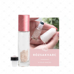 Rose Quartz Gemstone Roller Bottle Set - Hungarian Glass