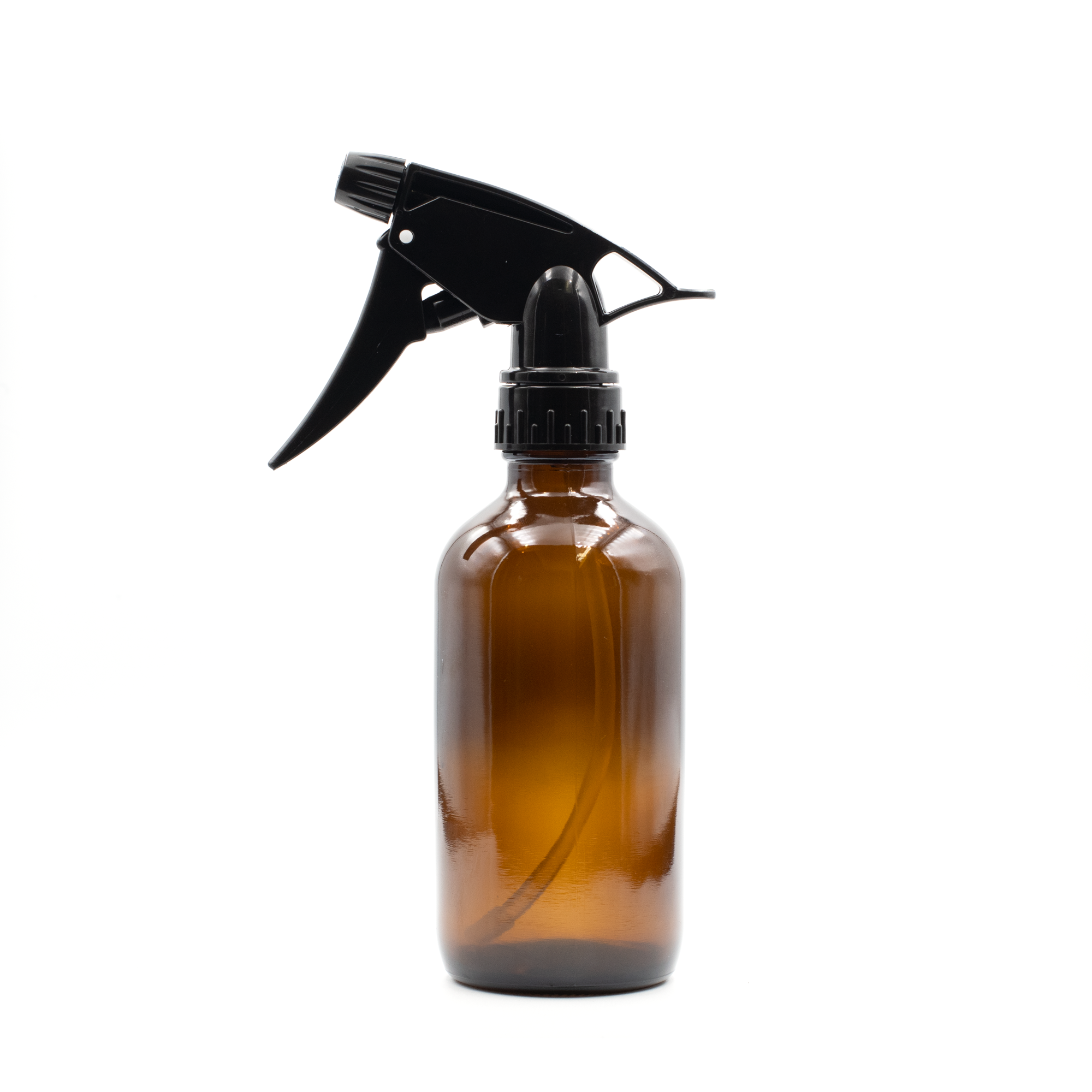 240 ml-es borostyánszínű, szórófejes (spray) üvegpalack