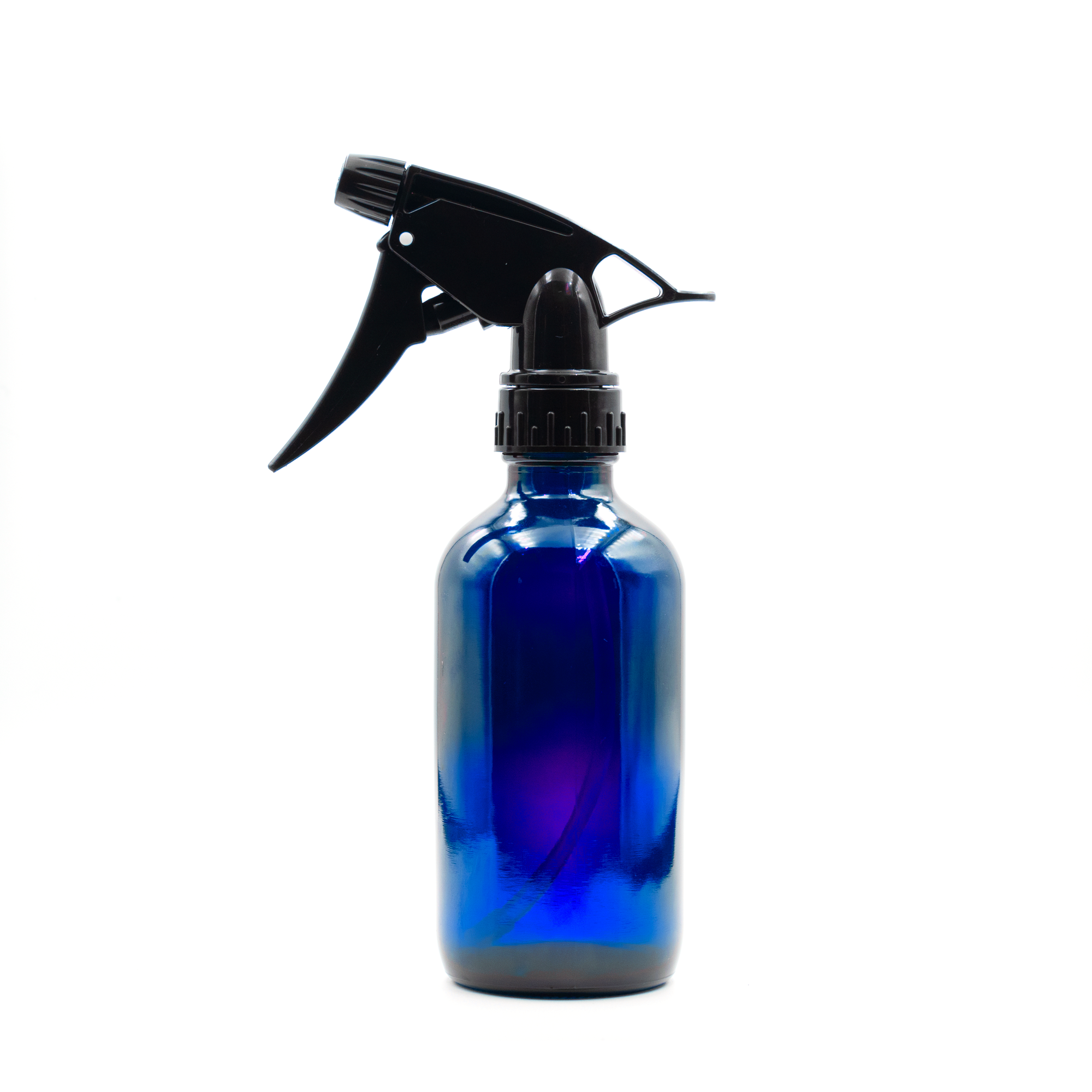 240 ml-es kék színű szórófejes (spray) üvegpalack (ÚJ STÍLUS)