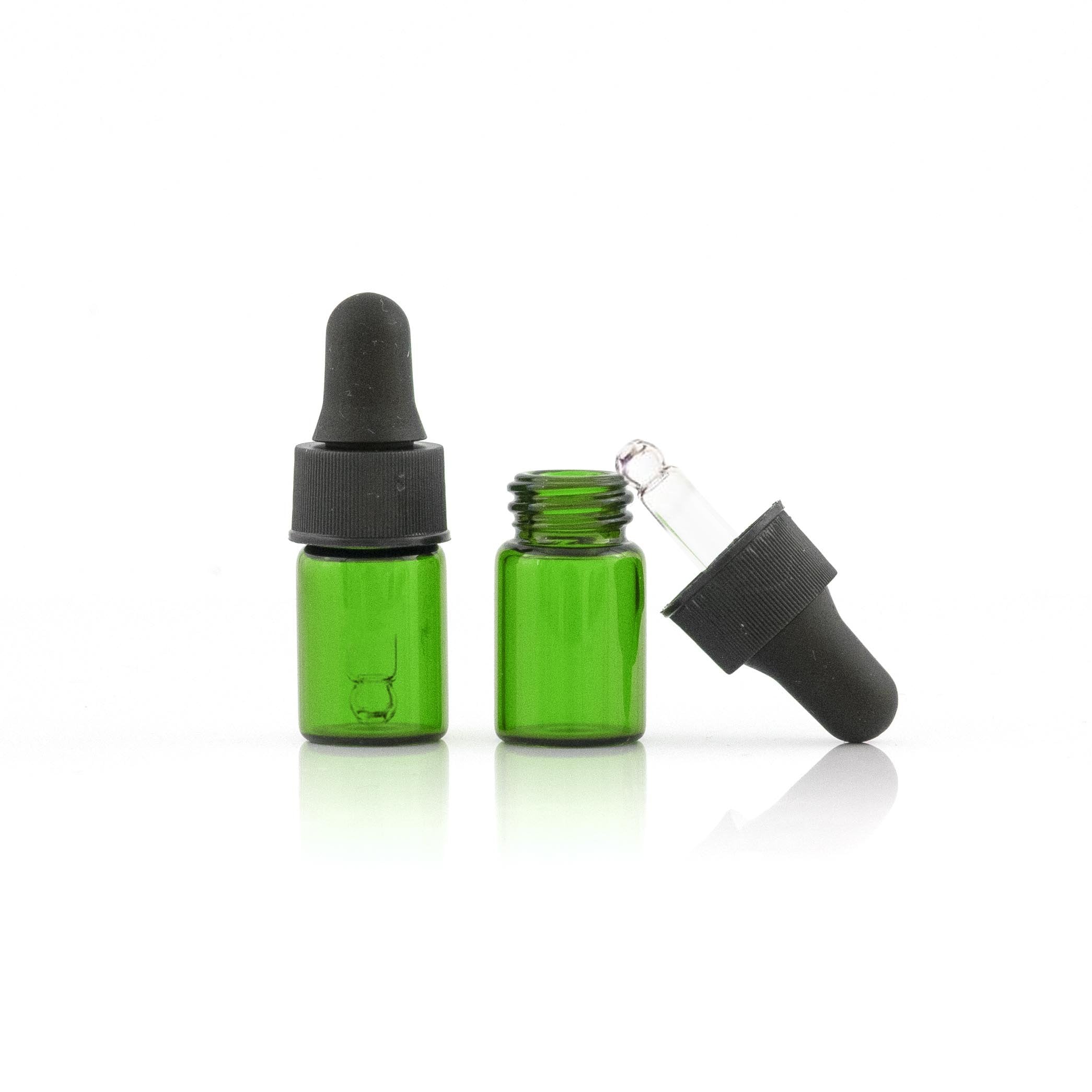 2 ml-es Zöld színű pipettás üveg (5 db/csomag)