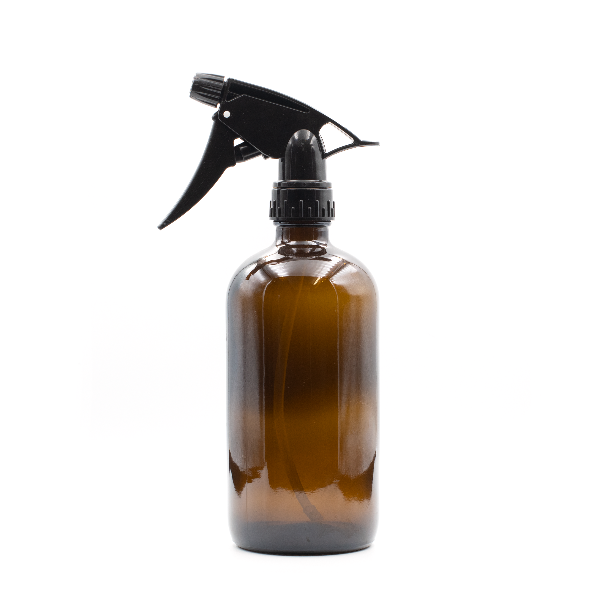 500 ml-es borostyánszínű, szórófejes (spray) üvegpalack (ÚJ STÍLUS)