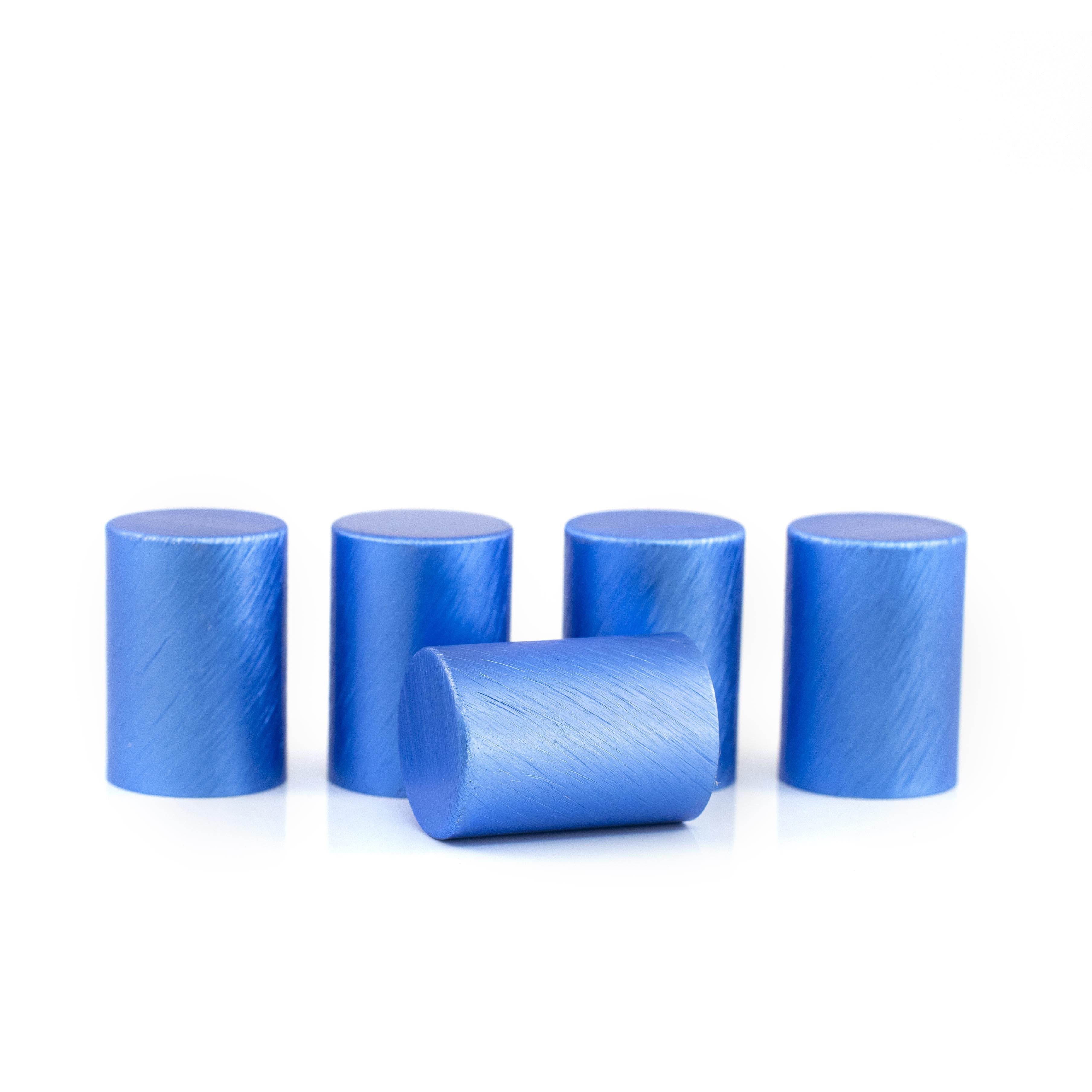 Fém kupakok (5 db) Roll-on üveghengerekhez, Kék színben