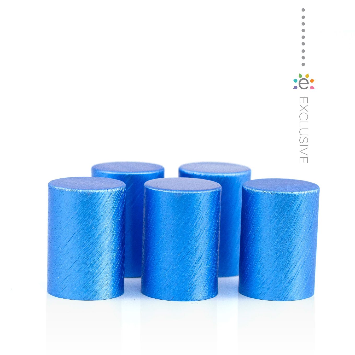 Fém kupakok (5 darab) Roll-on üveghengerhez, Kék színben
