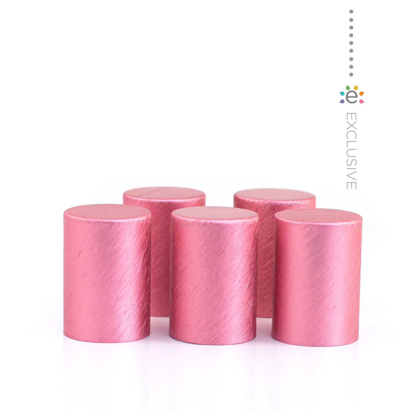 Fém kupakok (5 darab) Roll-on üveghengerhez, Pink színben