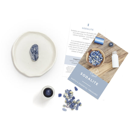 Szodalit luxus drágakő-görgő (3 db)