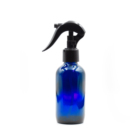 120 ml-es kék színű, szórófejes (spray) üvegpalack