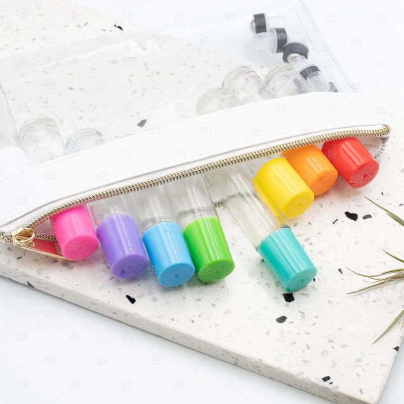 Műanyag kupakok (5 db) Roll-on üveghengerekhez , Mandarin/narancssárga színben