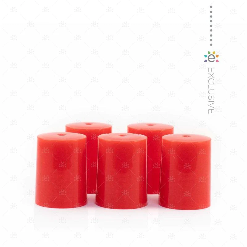 Műanyag kupakok (5 darab) Roll-on üveghengerhez , Rúzsos csók /piros színben