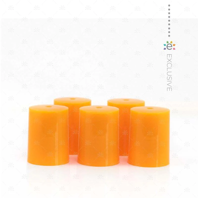 Műanyag kupakok (5 darab) Roll-on üveghengerhez , Mandarin/narancssárga színben